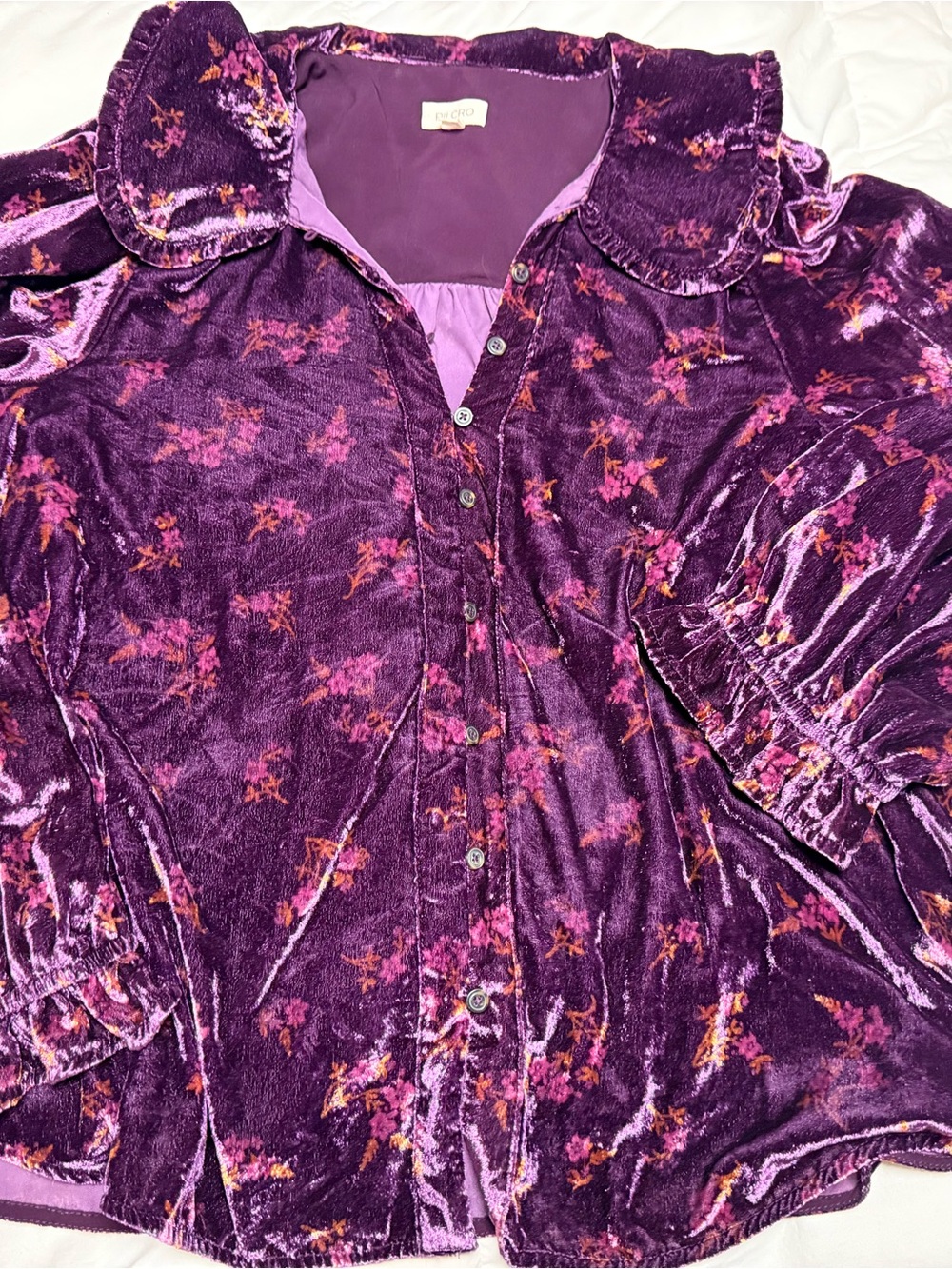 Anthropologie Pilcro Velvet Blouse
